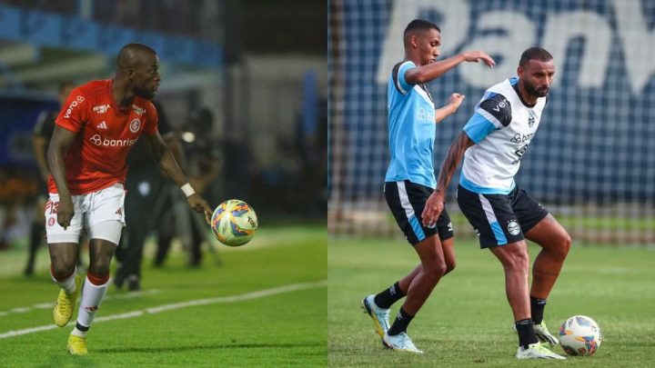 Valencia e JP Galvão jogaram juntos na Turquia e se enfrentarão neste domingo (Foto: Ricardo Duarte, Internacional, Lucas Uebel, Grêmio FBPA)