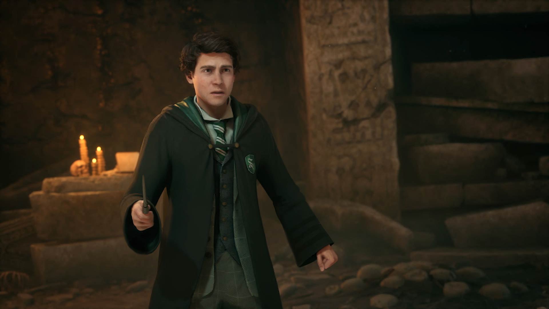 Estudante da Sonserina em Hogwarts Legacy