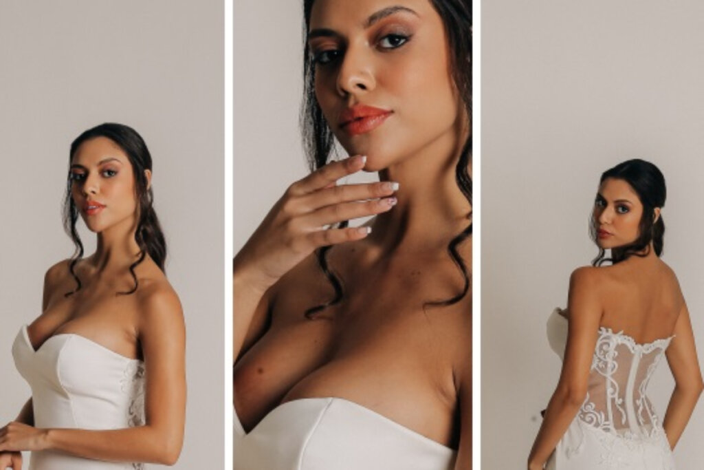 Tecidos de seda e cetim deixam as noivas elegantes e confortáveis (Imagem: Studios K Fotografia e Films)