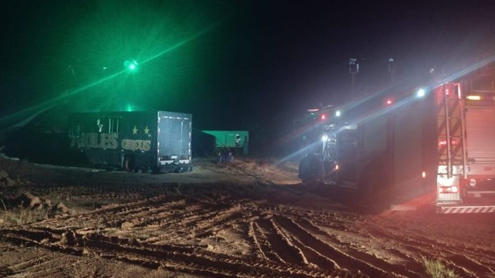 Circo pega fogo e deixa bebê com metade do corpo queimado no sul de SC