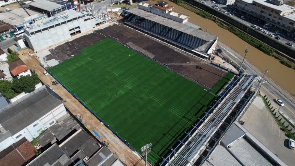 Estádio Augusto Bauer (Foto: Adriano da Nahaia, NSC TV)