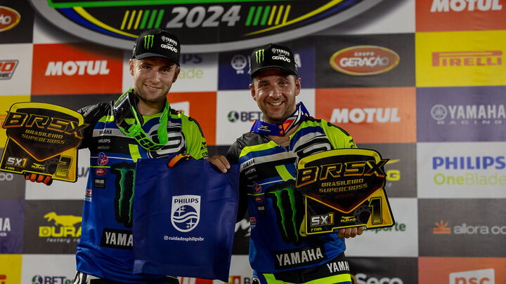 Fábio Santos (esquerda) vence 3ª etapa do SXPro, mas Paulo Alberto é o campeão da categoria no Brasileiro de Supercross