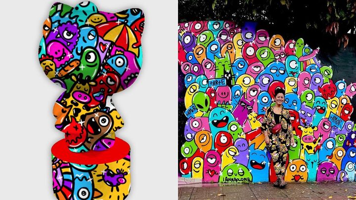 Joinvilense Ana Carolina Iannaccone foi escolhida para pintar a Hello Kitty (Foto: Arquivo Pessoal, Divulgação)