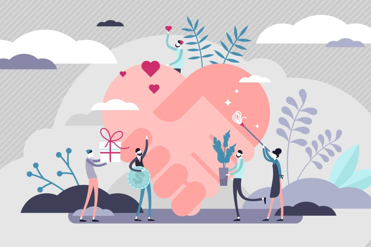 A cultura de doação impulsiona mudanças positivas (Imagem: VectorMine | Shutterstock)