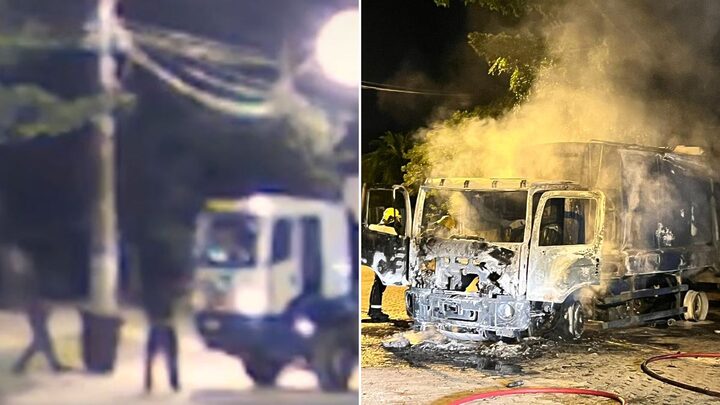 Incêndio em caminhão de lixo em Florianópolis tem confronto de versão e polícia investiga