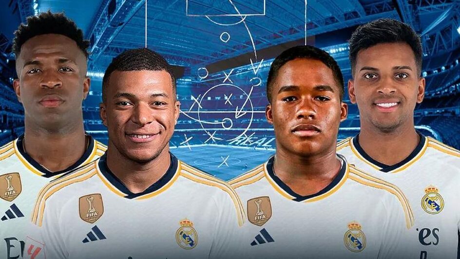Jornal destaca brasileiros e Mbappé no Real Madrid (Foto: Marca, Reprodução)