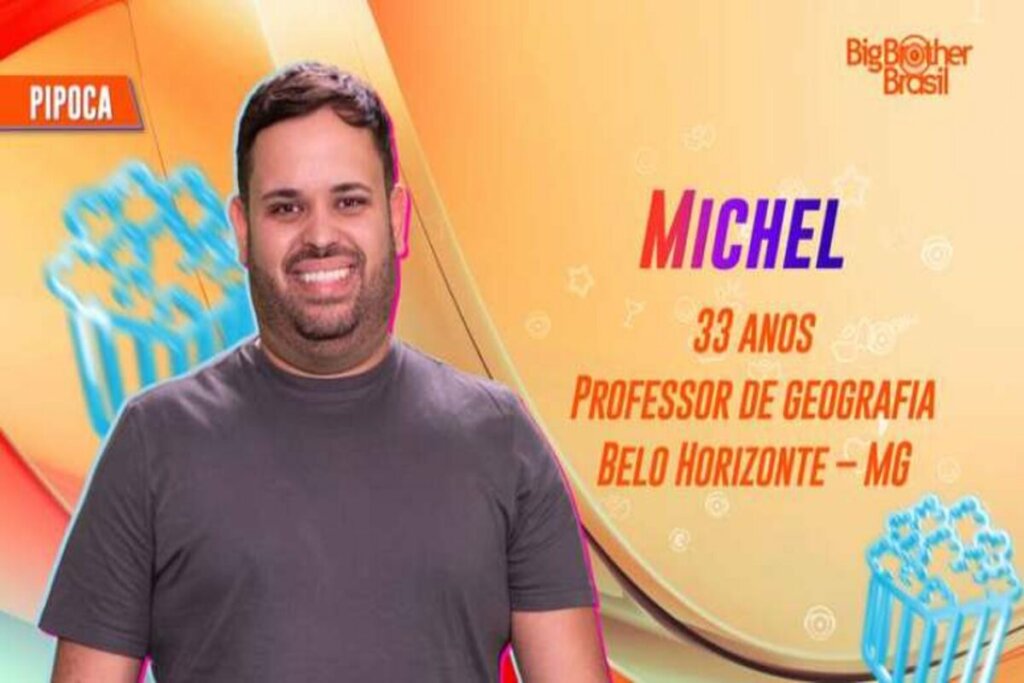 Michel é professor de geografia e sonha em aposentar o pai (Imagem: Reprodução digital | TV Globo)
