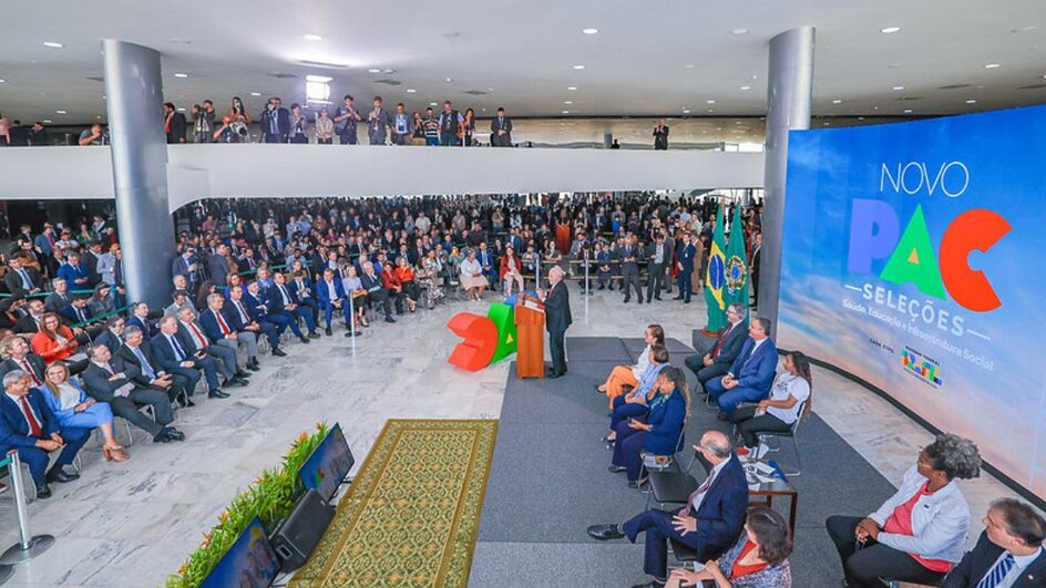Obras do Novo PAC Seleções foram anunciadas em evento nesta quinta-feira (7), em Brasília (Foto: Ricardo Stuckert, PR)