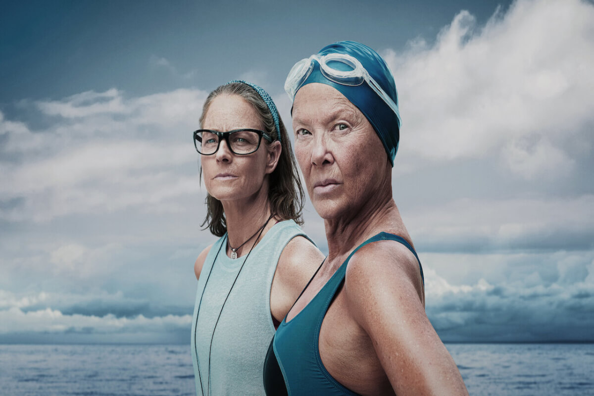 Annette Bening e Jodie Foster em "Nyad".