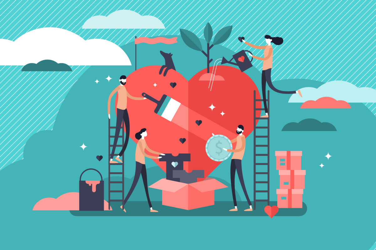 A sociedade deve se unir com solidariedade, ajudando como puder e sempre pensando no próximo (Imagem: VectorMine | Shutterstock)