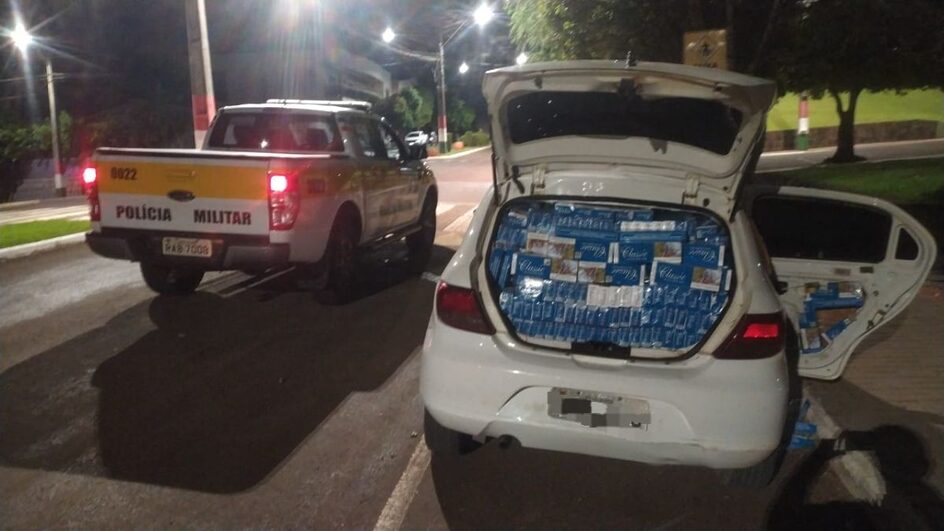 VÍDEO: Motorista é preso com 15 mil maços de cigarros contrabandeados em rodovia de SC