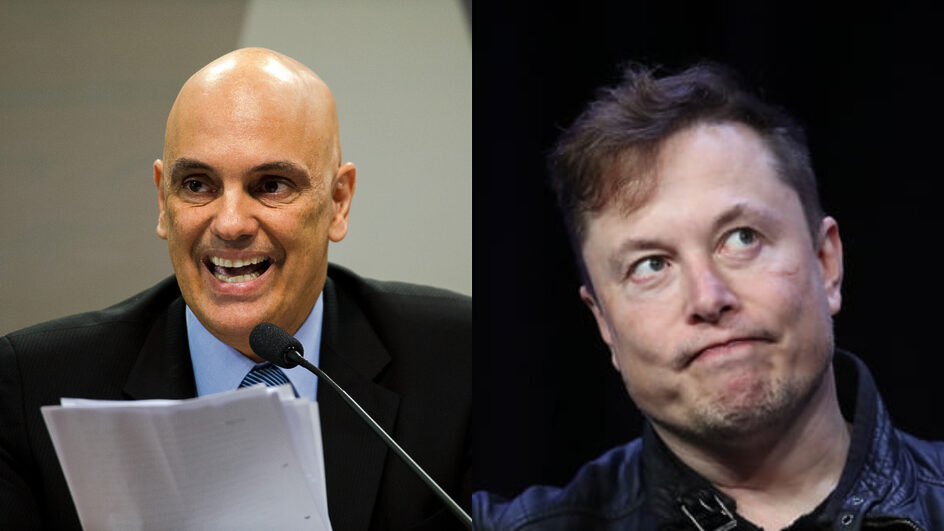 Alexandre de Moraes e Elon Musk