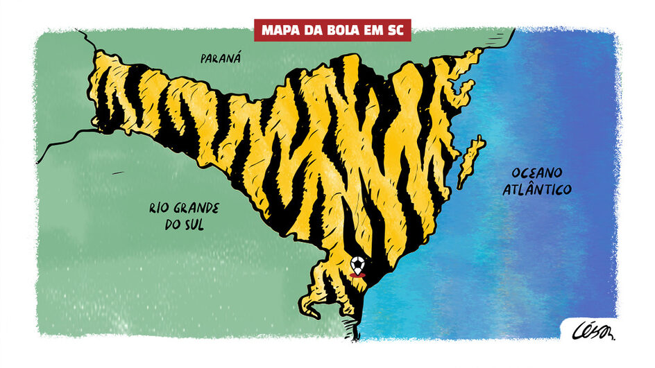 Criciúma Série A Brasileirão (Charge César Cartum)