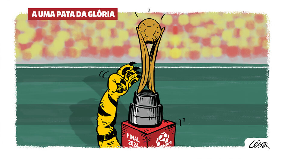 Criciúma com a mão na Taça? (Charge: César Cartum)