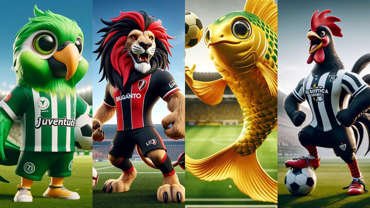 ChatGPT recria os mascotes dos 20 times da Série A do Brasileirão