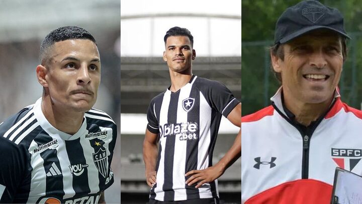 Destaques da rodada do Cartola (Arte: Pedro Souza, Atlético I Vitor Silva, Botafogo I São Paulo, Divulgação)