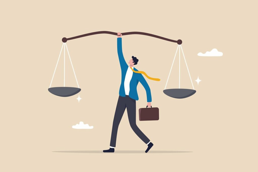 Tanto no surfe quanto nos negócios é preciso ter equilíbrio entre assumir riscos e ter segurança nas ações (Imagem: eamesBot | Shutterstock)