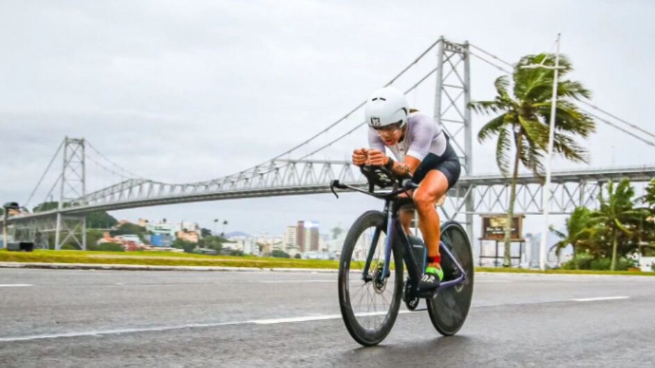 Mari Andrade no Ironman (Foto: Acervo pessoal, Reprodução)