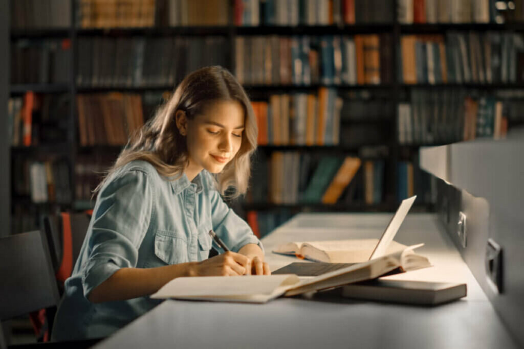 O foco do Enem e vestibulares são questões gramaticais e textuais (Imagem: Gorodenkoff | Shutterstock)