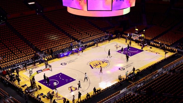 Quadra do Los Angeles Lakers (Foto: X, Los Angeles Lakers, Reprodução)
