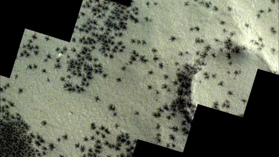 Sonda espacial capta imagem de aranhas em Marte; entenda