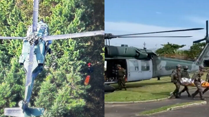 Vídeo mostra momentos de resgate de piloto que sobreviveu a queda de avião em SC