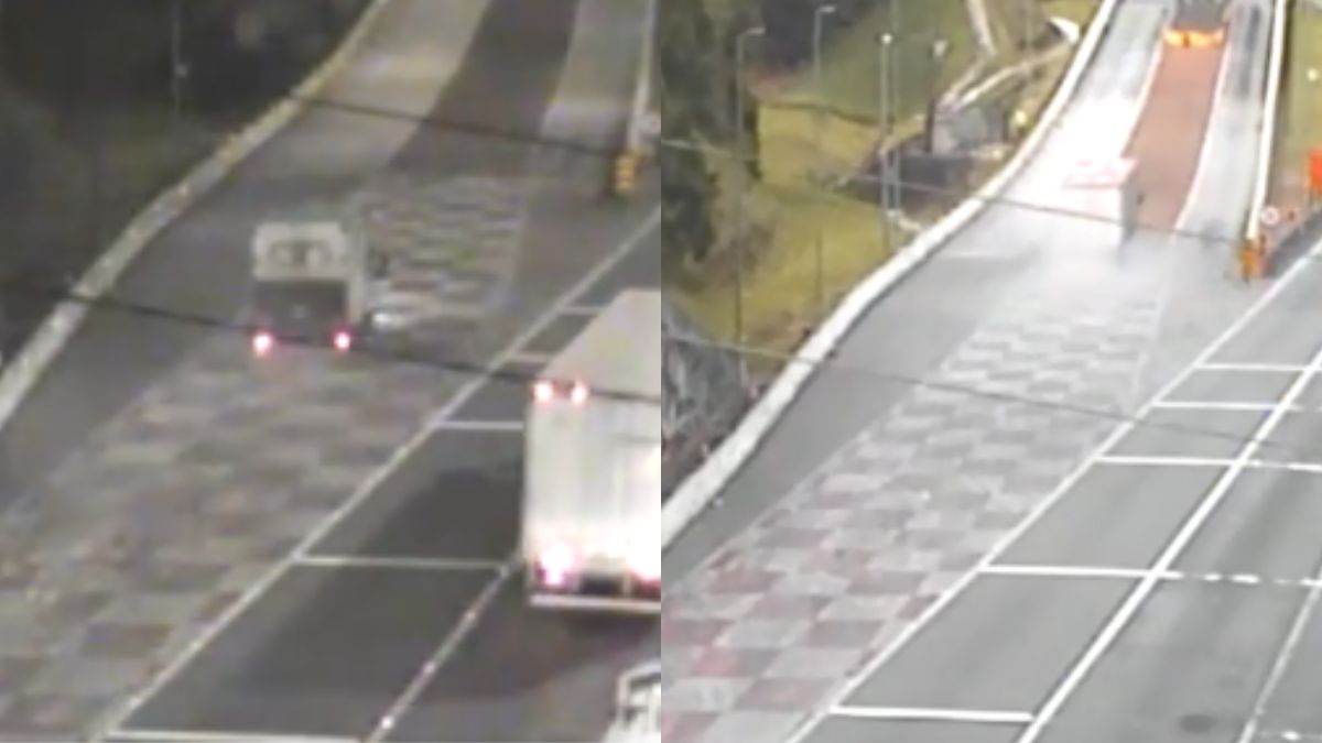 VÍDEO: Dois caminhões perdem freios e usam área de escape para evitar acidentes na BR-376