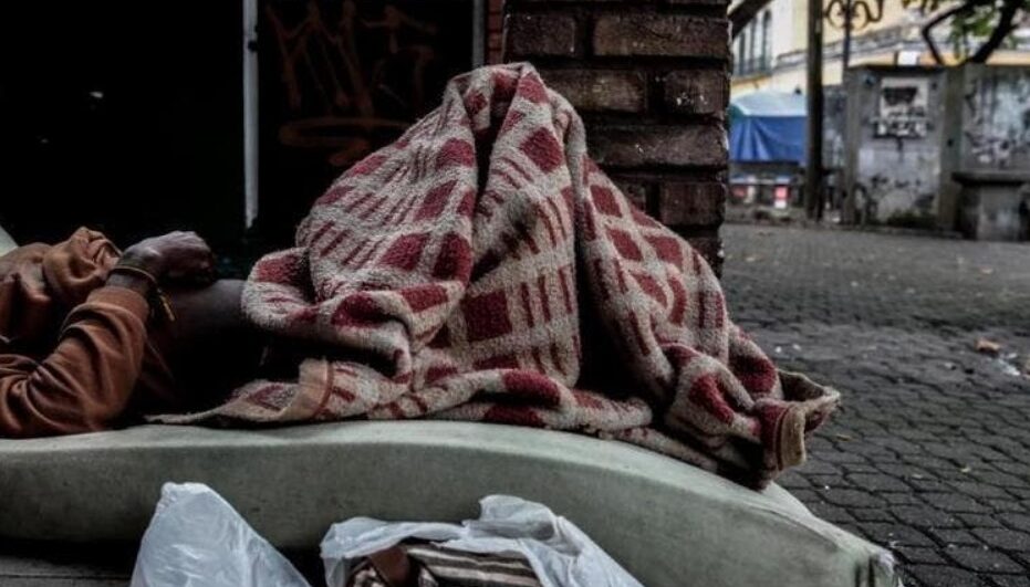 Pessoa em situação de rua em Florianópolis