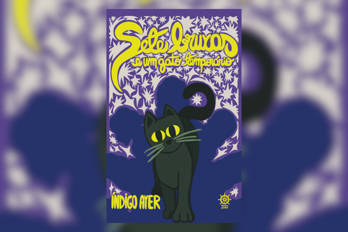 Capa do livro "Sete bruxas e um gato temporário"