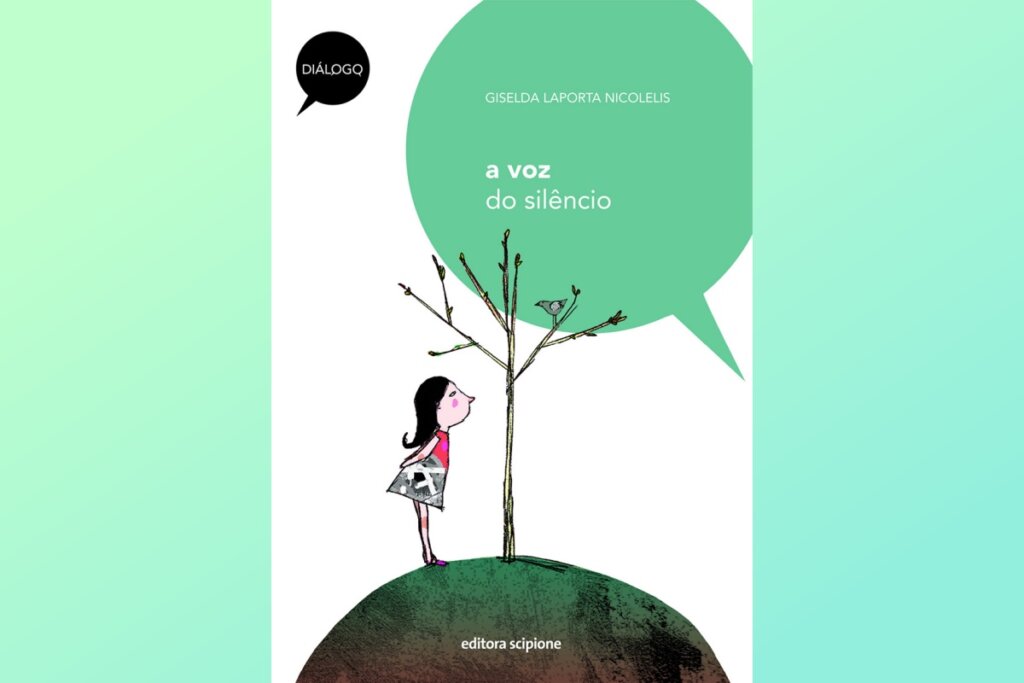 “A Voz do Silêncio” nos apresenta a uma professora que adotou uma criança surda e lutou por sua integração (Imagem: Reprodução digital | Editora Diálogo)