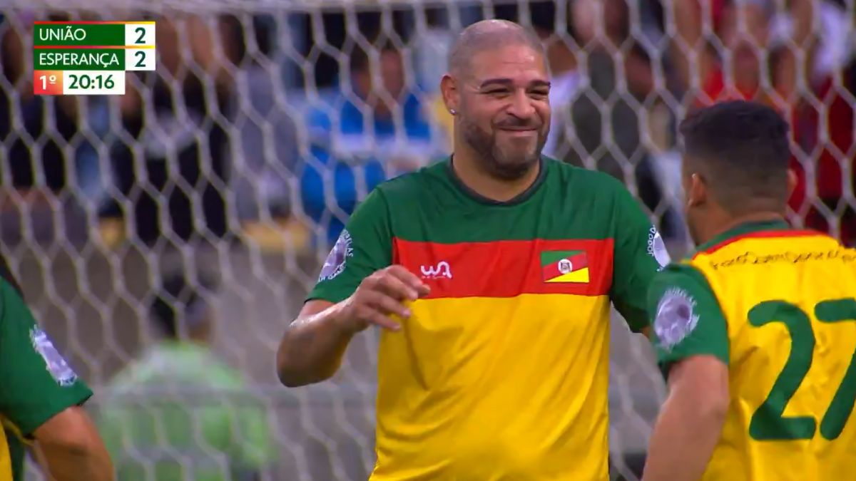 Adriano empata para o União (Foto: TV Globo, Reprodução)