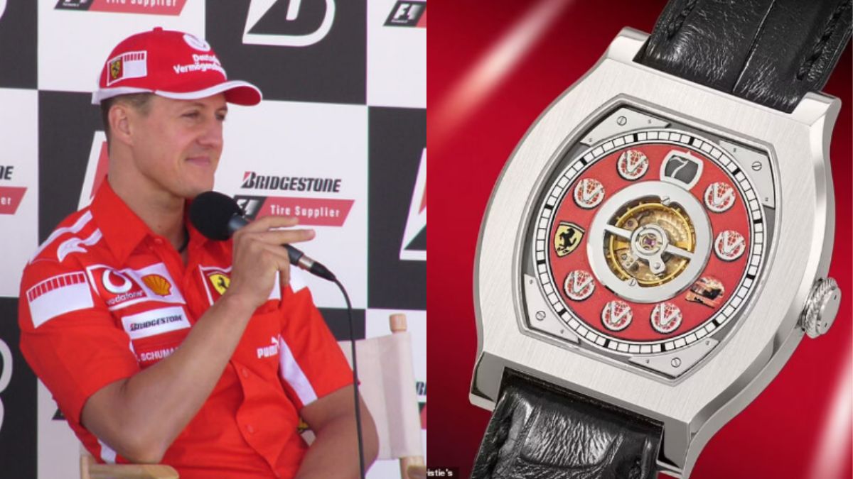 Coleção de relógios de Schumacher é leiloada (Foto: Wikimedia Commons, Reprodução I Christie’s, Reprodução)