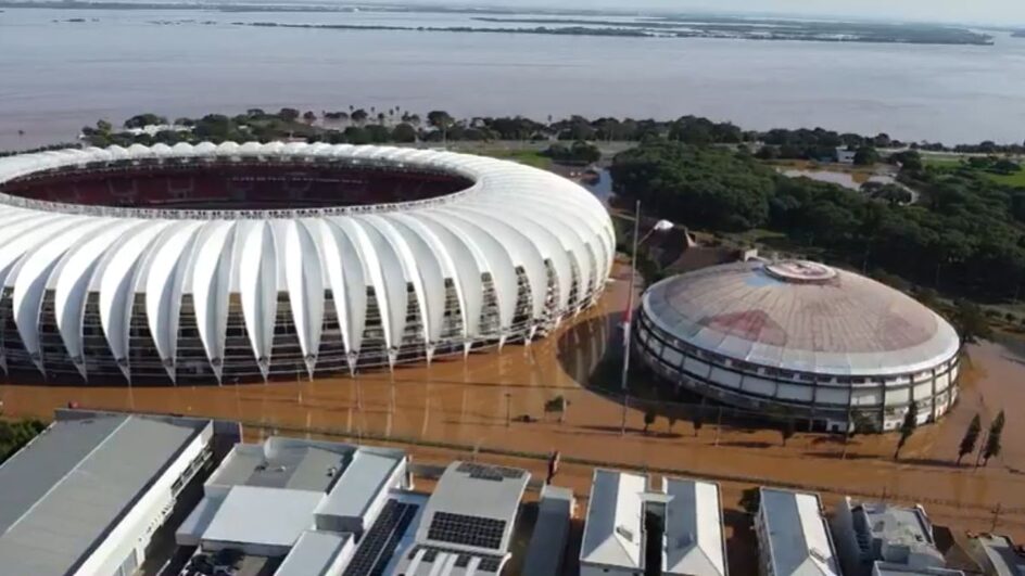 Eatádio do Inter alagado