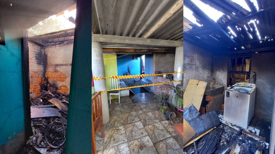 Gravida no Sul de SC precisou pular de janela para fugir de incêndio.