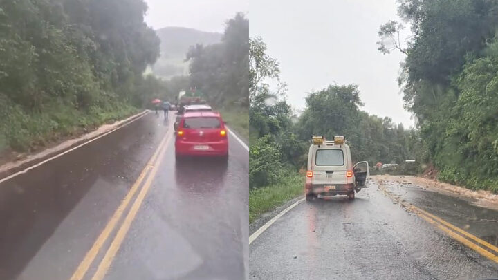 Chuva causa alagamentos e deslizamentos interditam rodovias no Oeste de SC