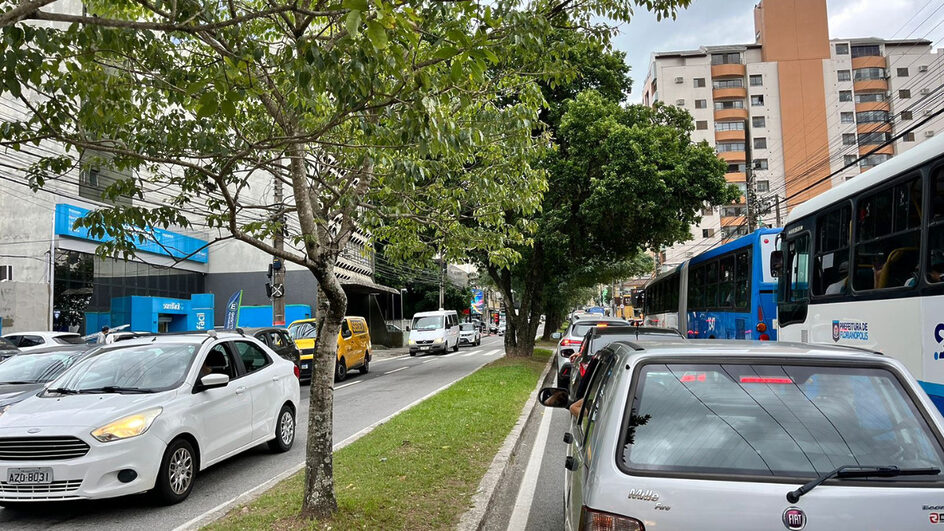 Guarda Municipal de Florianópolis atua no local (Foto: Juan Toddescatt, NSC TV)
