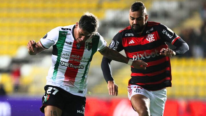 Flamengo perde para o Palestino (Foto: @CDPalestinoSADP, X, Reprodução)