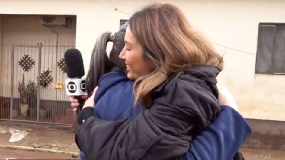 Patrícia Poeta encontrou prima durante programa apresentado de São Jerônimo, no RS