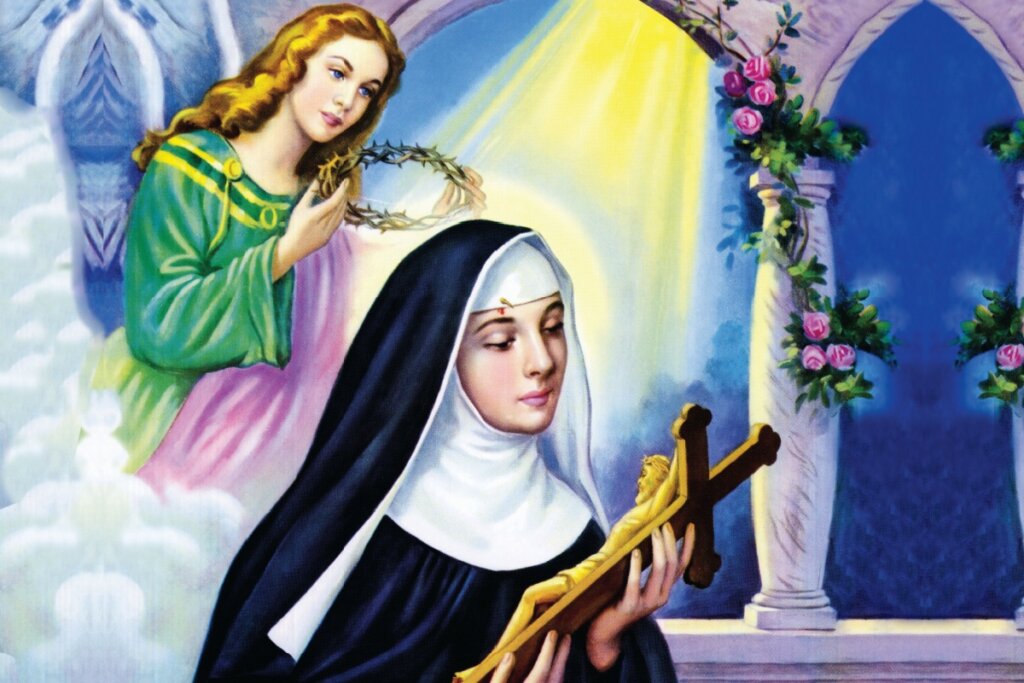 Santa Rita de Cássia é conhecida como intercessora das causas impossíveis (Imagem: Paula Moraes Designer | Shutterstock)