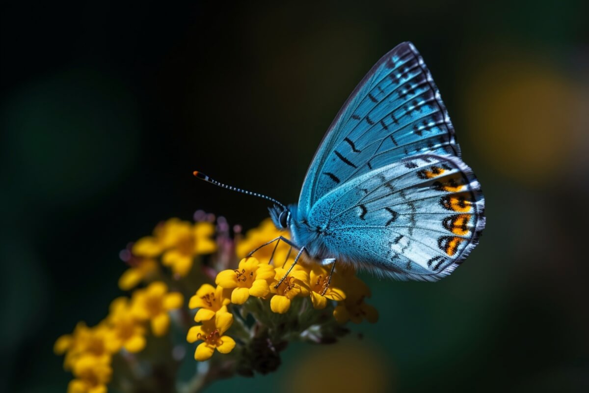 A borboleta mantém o voo solitário, indiferente ao frenesi ao seu redor (Imagem: Michael Hannigan | Shutterstock)