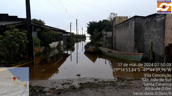 chuva deixa desalojados no extremo sul de sc
