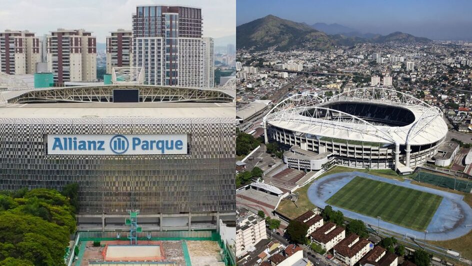 estádios da Série A (Foto: Alianz, Reprodução I Prefeitura do Rio, Reprodução)
