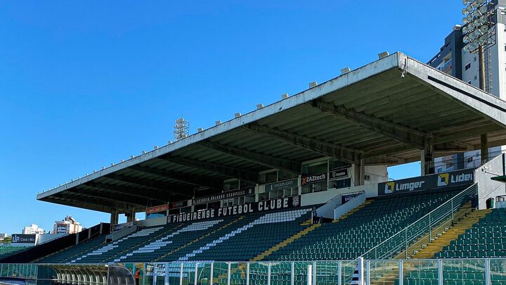 Orlando Scarpelli, palco de Figueirense x Aparecidense