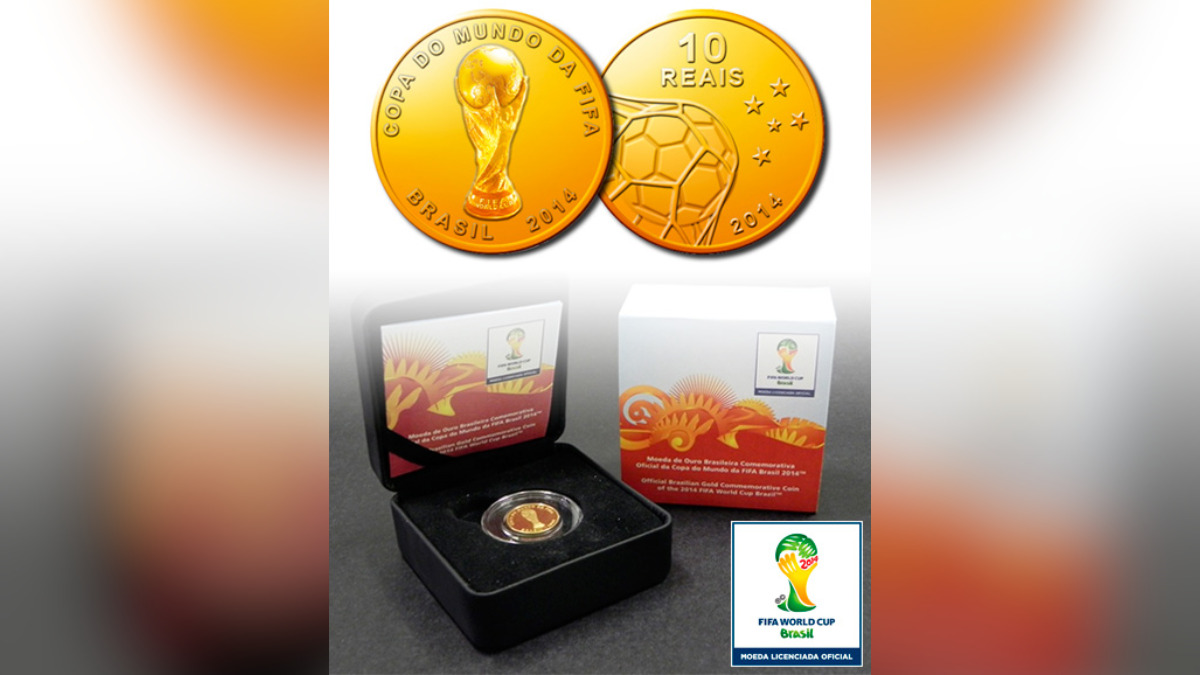 moedas da Copa do Mundo 