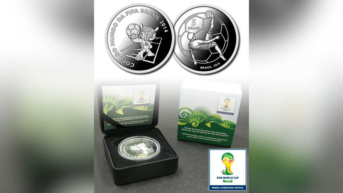 moedas da Copa do Mundo 
