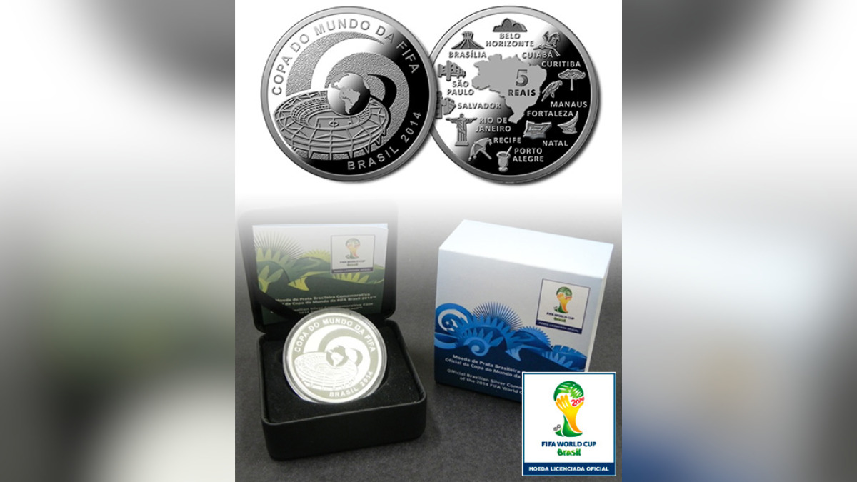 moedas da Copa do Mundo 
