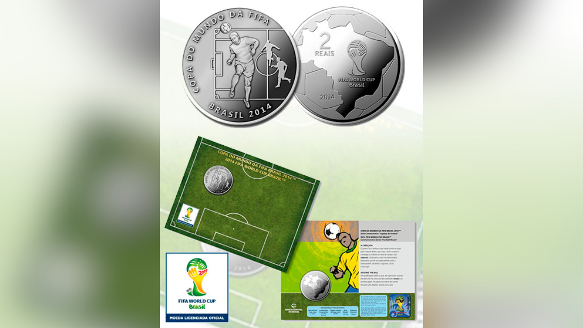 moedas da Copa do Mundo 