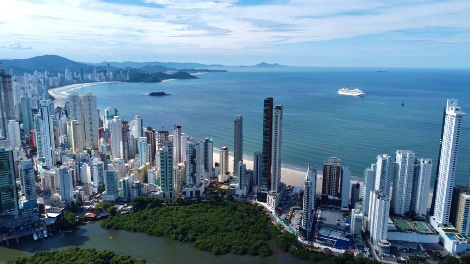 Balneário Camboriú vista de cima.