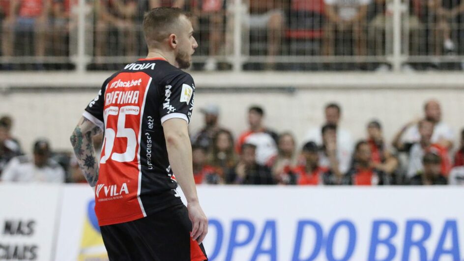Rafinha, ala/fixo do JEC Futsal, comenta sobre instabilidade da equipe (Foto: Juliano Schmidt, JEC Futsal)