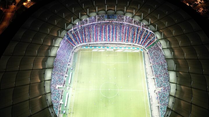 Arena Fonte Nova, em Salvador (BA), será palco de Bahia x Vasco (Foto: @ecbahia, X, Reprodução)